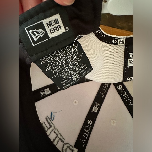 NWT Forte 9-forty New Era Hat Adjustable White & Blue RARE HTF Sleek Cool Hat - Picture 6 of 7